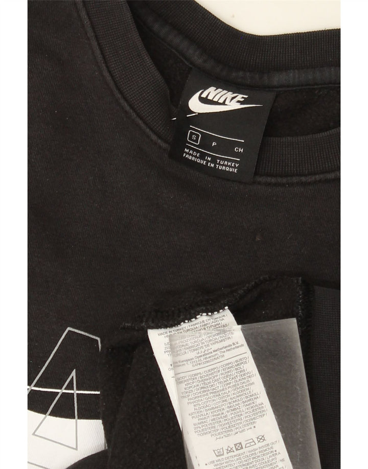 Nike Sweat-shirt graphique pour homme en coton noir Taille S