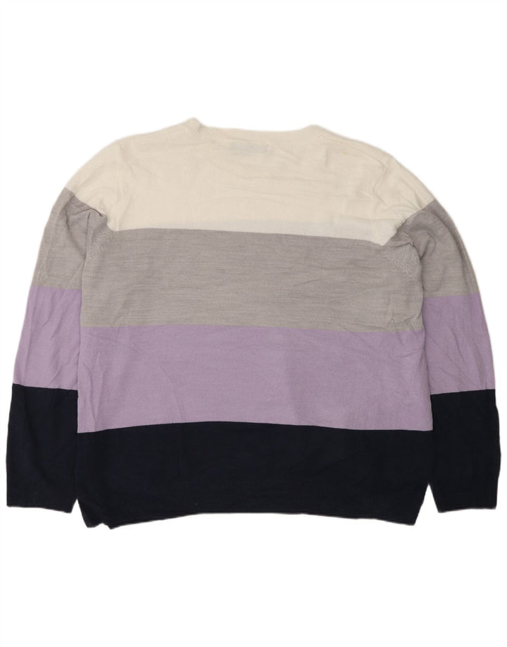 Marks & Spencer Pull ras du cou pour femme UK 22 2XL Multicolore