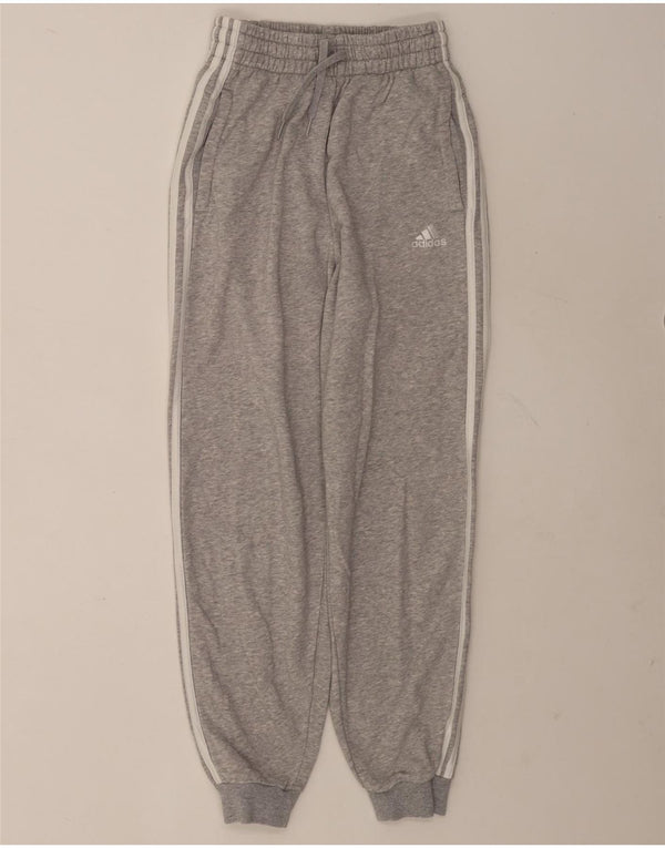 Adidas Pantalon de survêtement pour femme Joggers UK 4/6 XS Gris Coton