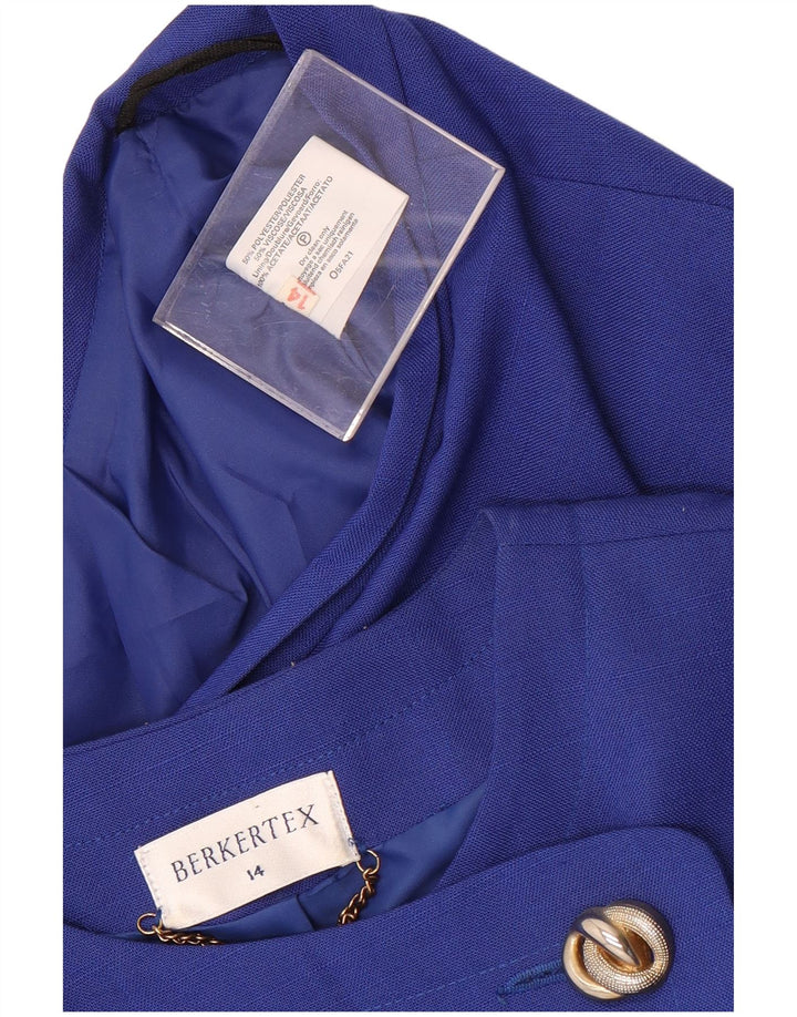 Berkertex Ensemble jupe 2 pièces 4 boutons pour femme UK 14 Grand Bleu Polyester