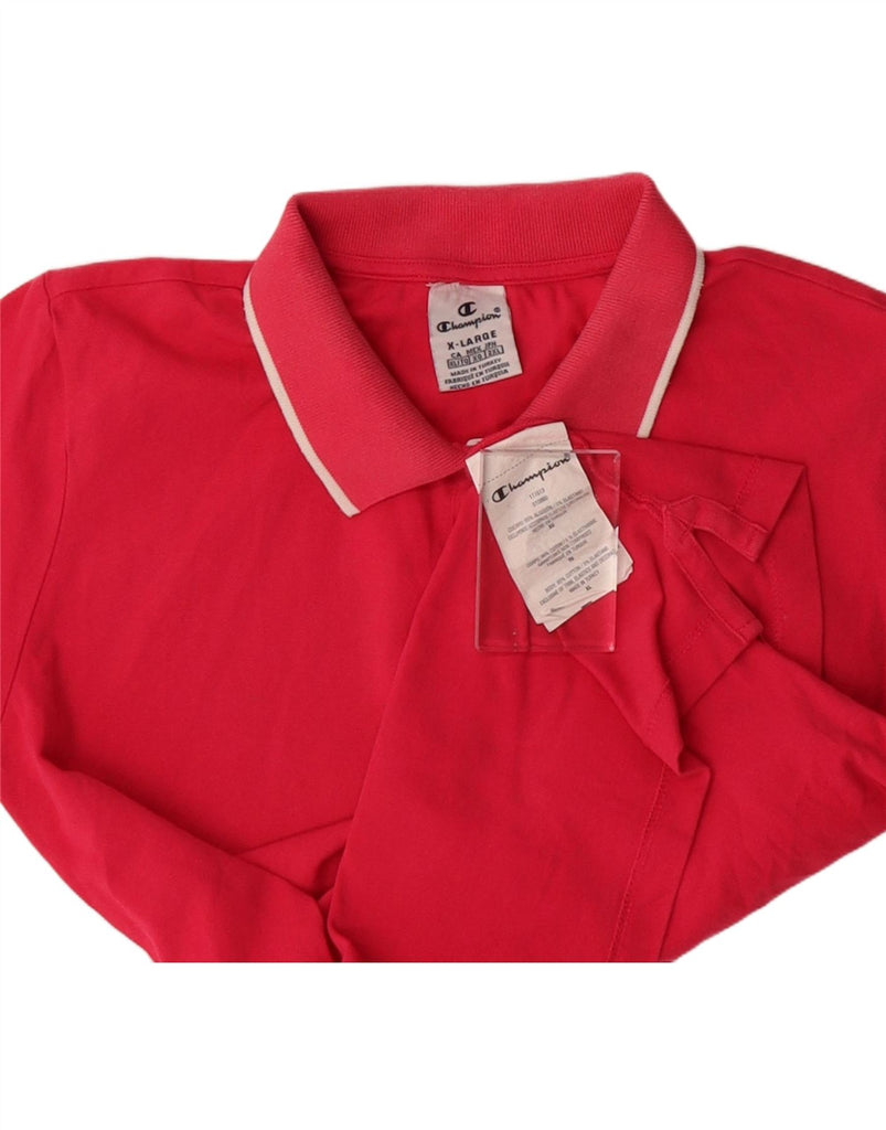 CHAMPION Womens Polo Shirt UK 18 XL Pink Cotton Vintage Champion and Second-Hand Champion from Messina Hembry 