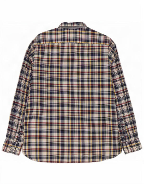 Tommy Hilfiger Chemise sur mesure pour homme en coton à carreaux bleu marine