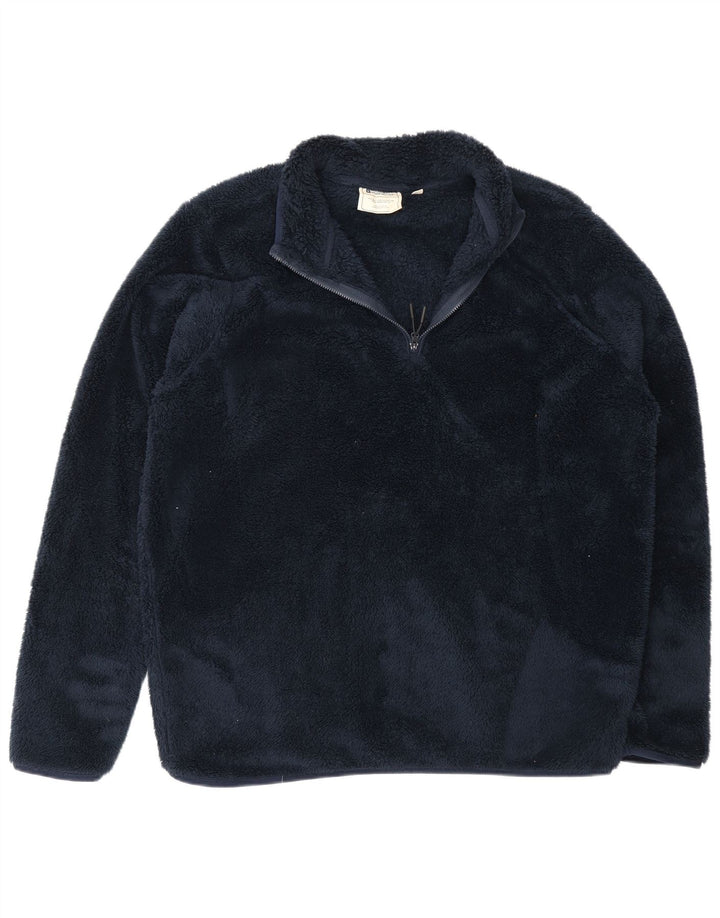 Mountain Warehouse Pull polaire à col zippé pour homme en polyester bleu marine Taille L