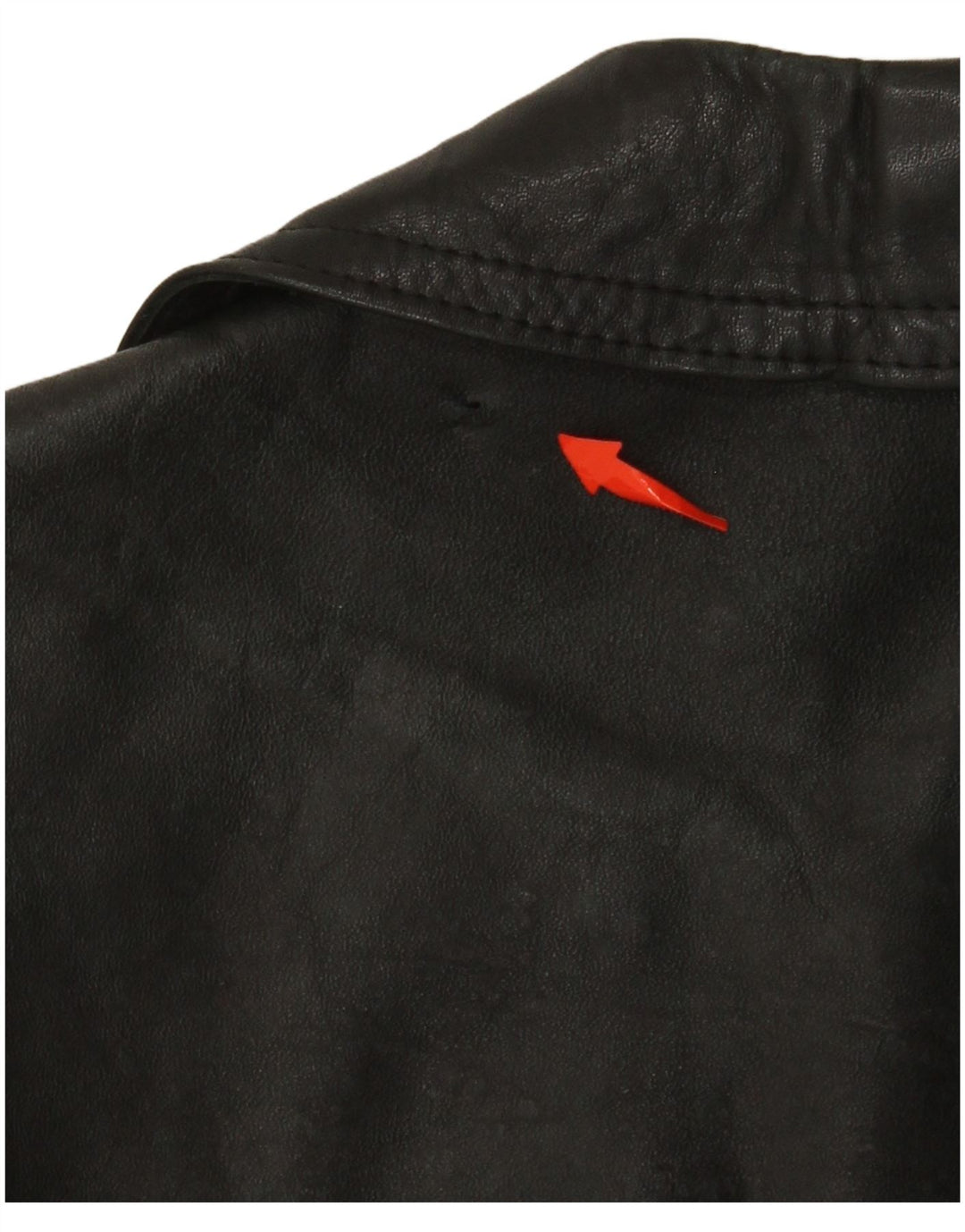 VINTAGE Veste en cuir homme UK 38 Moyen Noir