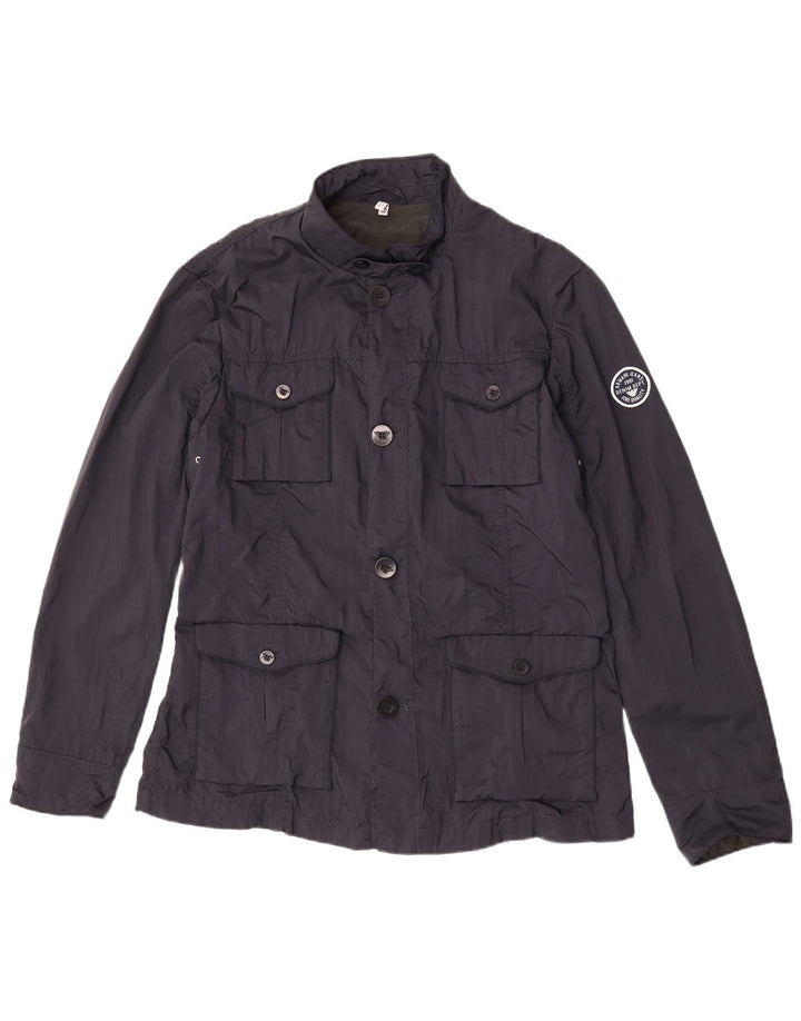 Armani Jeans Veste utilitaire pour homme UK 42 XL Bleu marine Polyamide