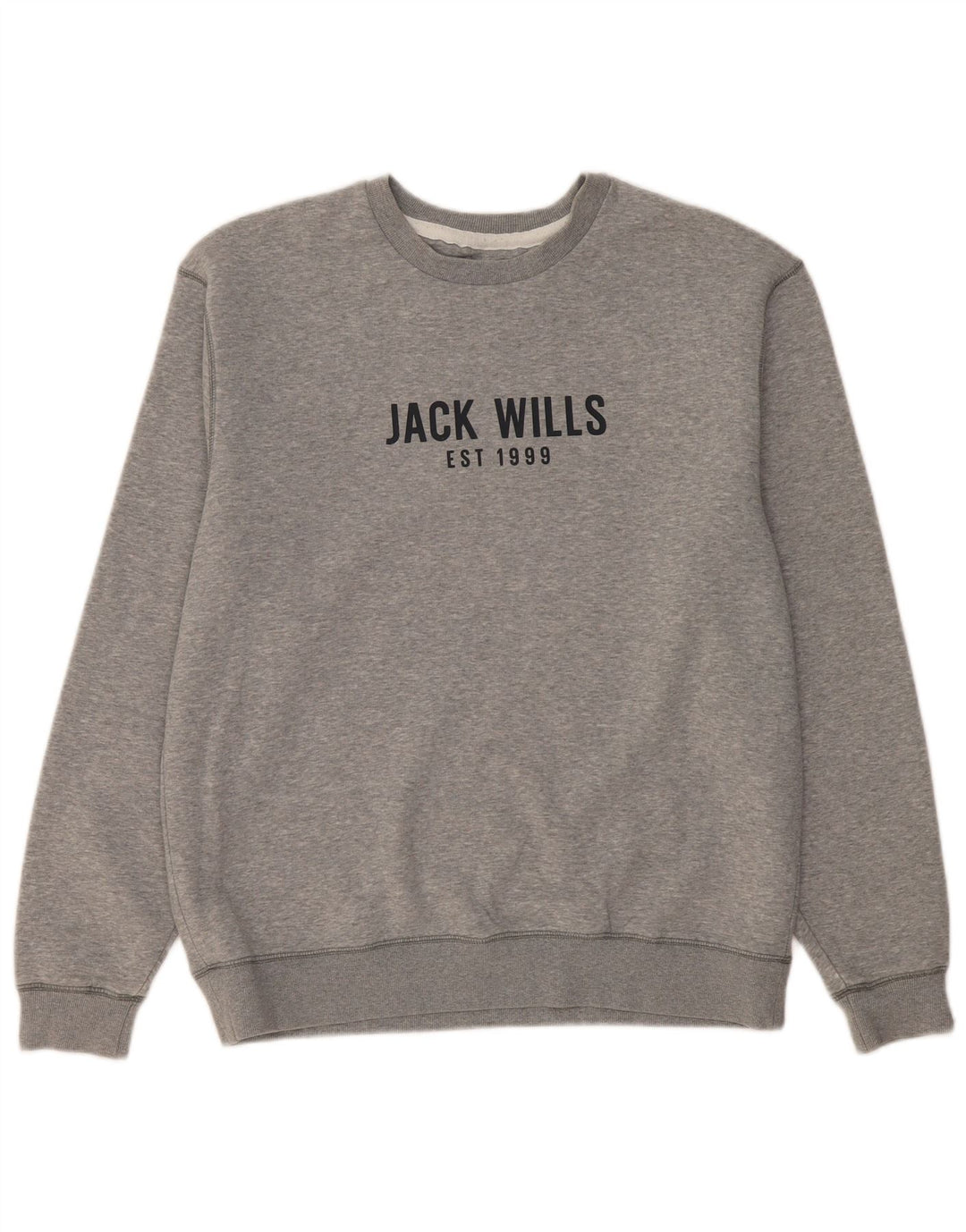 JACK WILLS Sweat-shirt graphique pour homme en coton gris Taille L