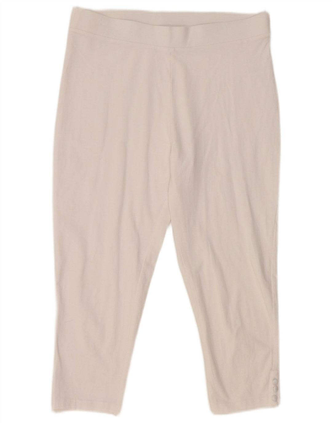 M&Co Legging Capri Femme UK 14 Grand Coton Blanc