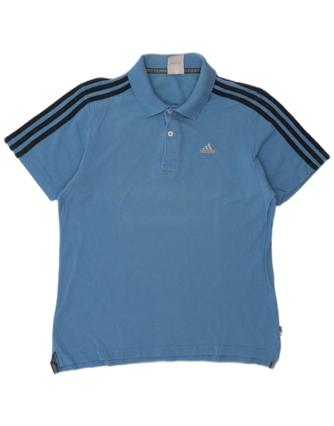 ADIDAS Polo Homme Bleu Moyen Coton