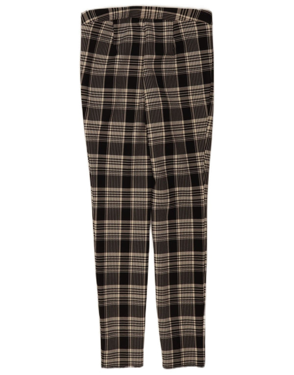 Pantalon décontracté slim femme Zara XS W24 L28 carreaux noirs