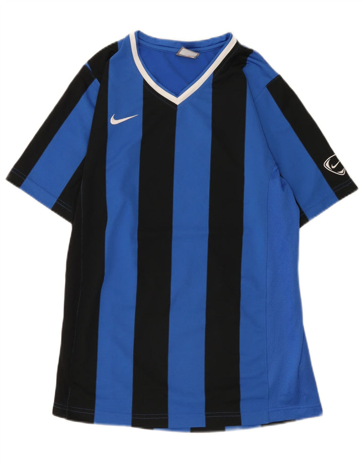 Nike Garçon T-Shirt Top 13-14 ans XL Bleu Rayé Polyester