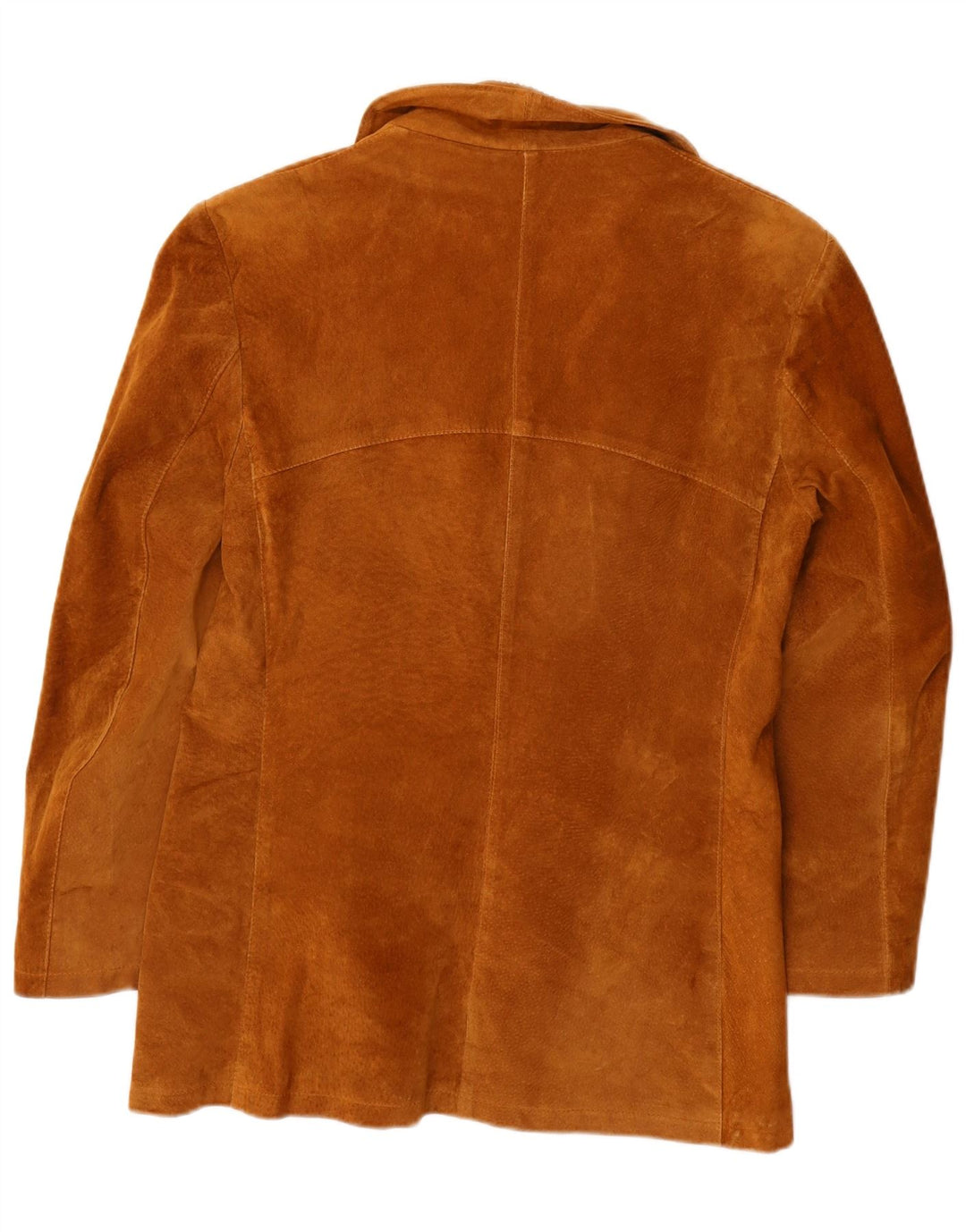 VINTAGE Veste blazer en daim à 3 boutons pour femme IT 46 Grand cuir marron