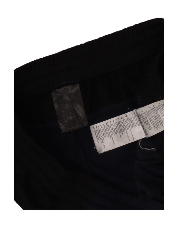 Adidas Leggings Femme UK 14 Medium Bleu Marine Colorblock Polyester