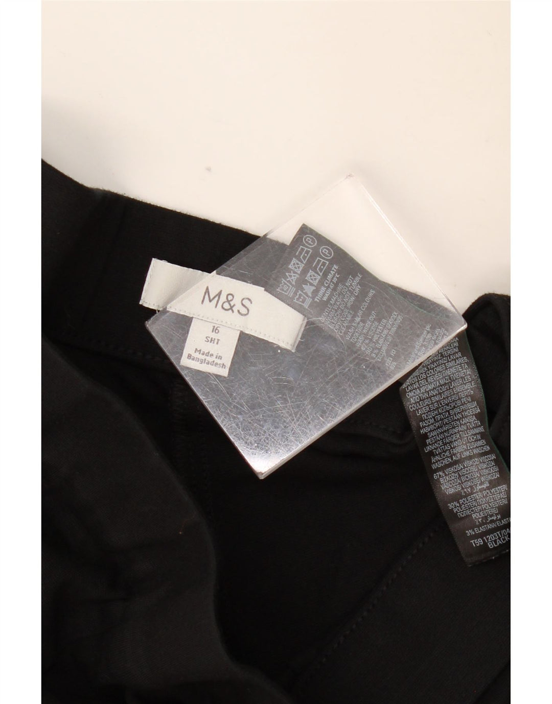 MARKS & SPENCER Pantalon court bootcut pour femme UK 16 Large W32 L25 Noir