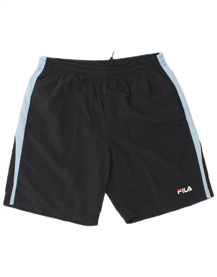 Fila Short de Sport Homme Large Noir Colourblock Polyamide