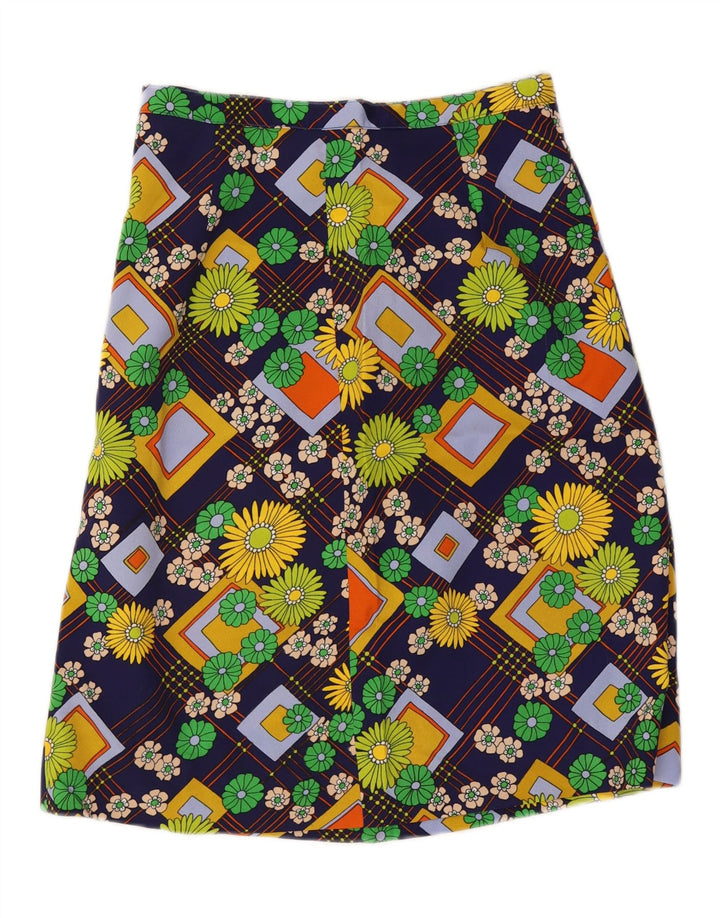 VINTAGE Jupe trapèze femme W29 Medium multicolore floral