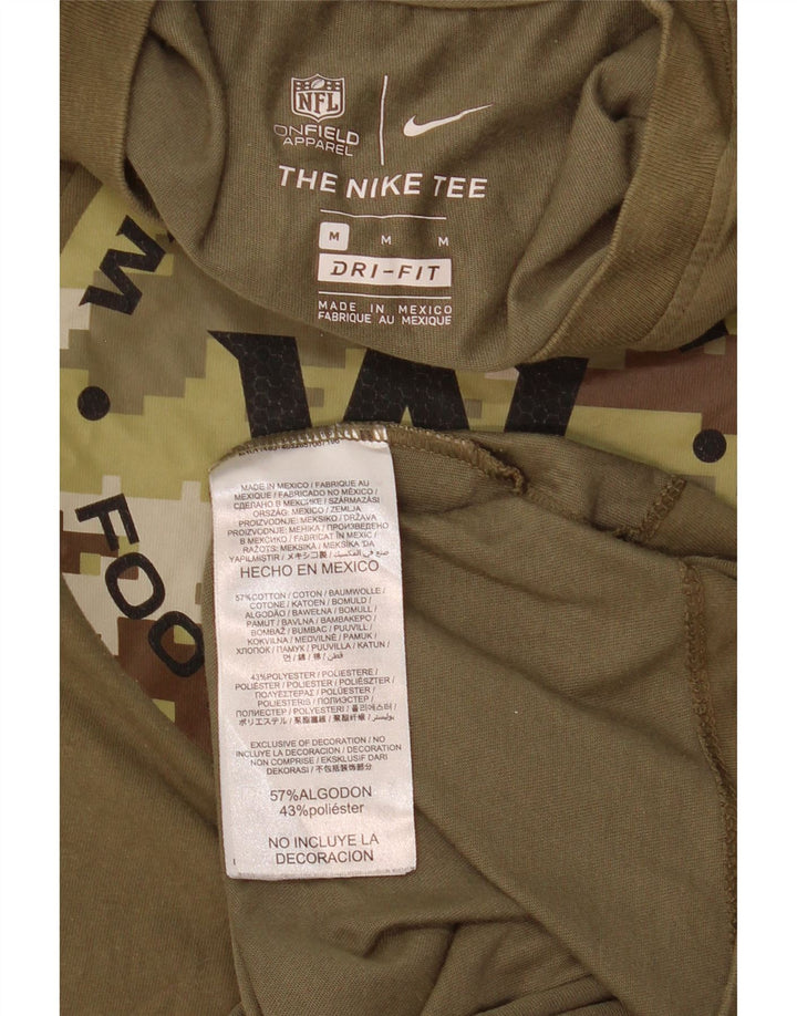 Nike Haut à manches longues Washington Graphic pour homme en coton kaki moyen
