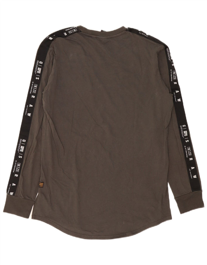 G-Star Haut Graphique à Manches Longues Homme Gris Moyen Colourblock