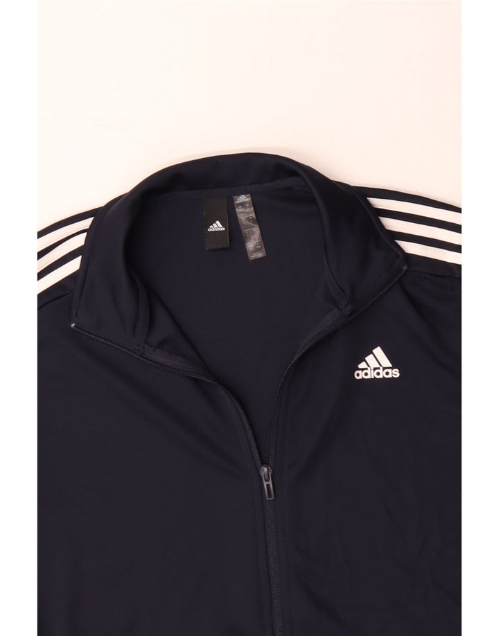 ADIDAS Veste de survêtement pour homme Large Bleu Marine Polyester