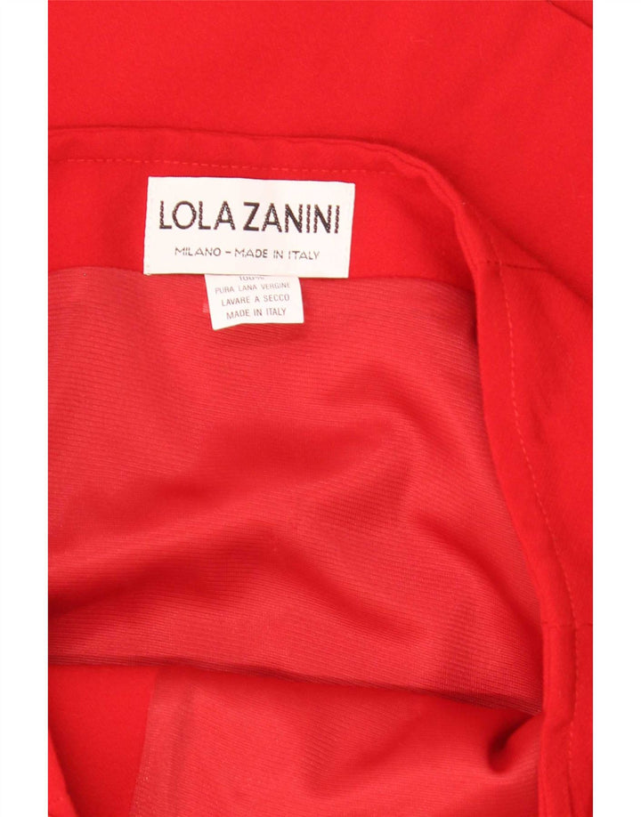Lola Zanini Jupe Portefeuille Femme W29 Laine Vierge Rouge Moyen