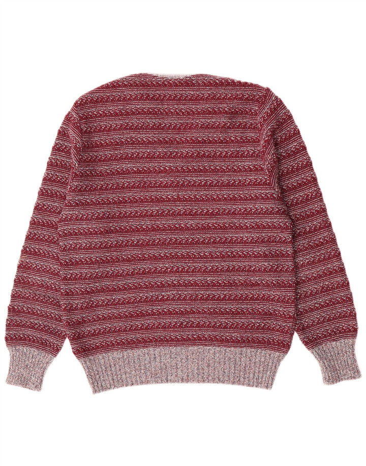 Rio Pull Col V Homme IT 50 Polyacrylique Rayé Marron Moyen