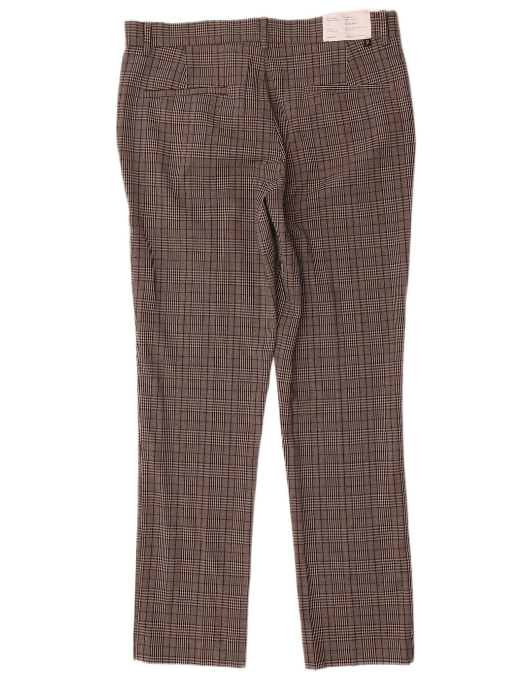 Farah Pantalon Chino Slim Homme W32 L30 Gris Carreaux Polyester