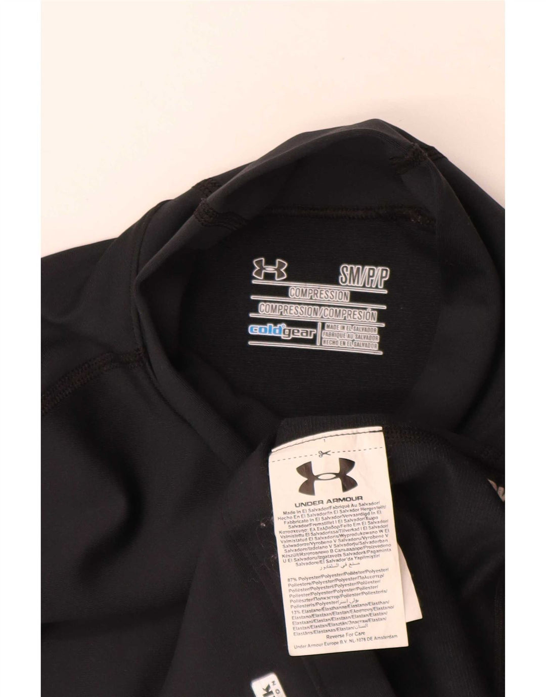 Under Armour Cold Gear Top Manches Longues UK 8 Small Noir Polyester
