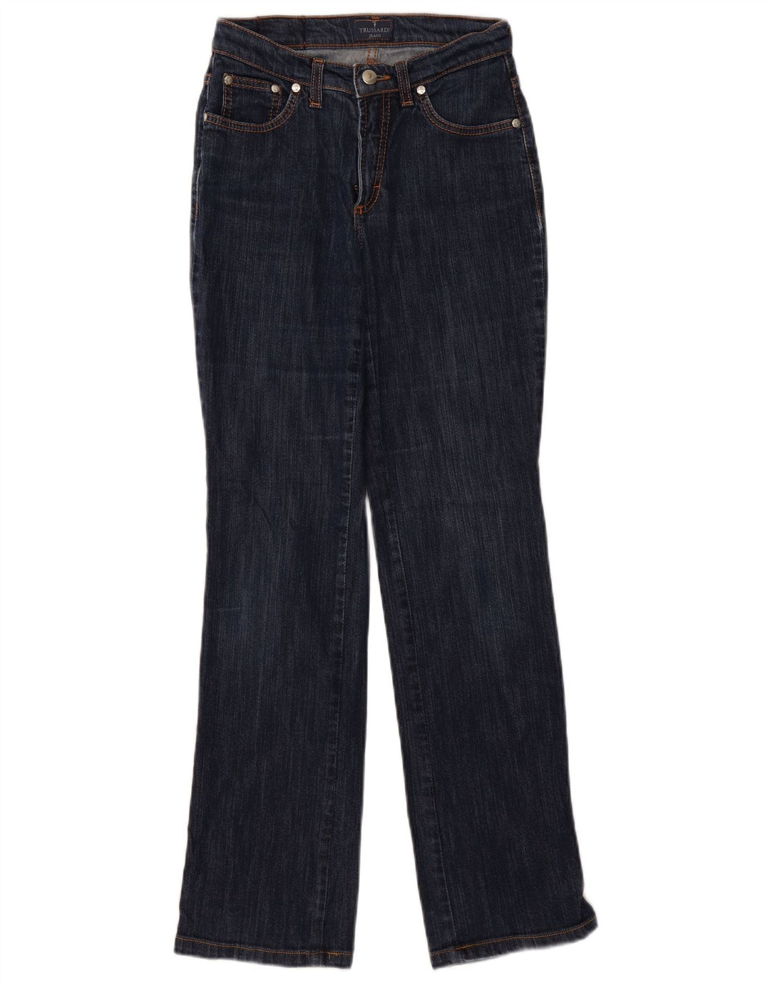 TRUSSARDI Jean Droit W25 L30 Bleu Marine Femme