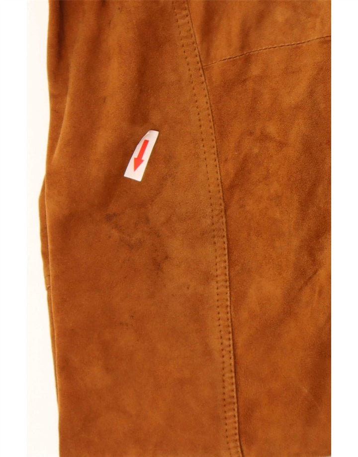 Veste Bomber En Daim Vintage Homme IT 54 2XL Beige