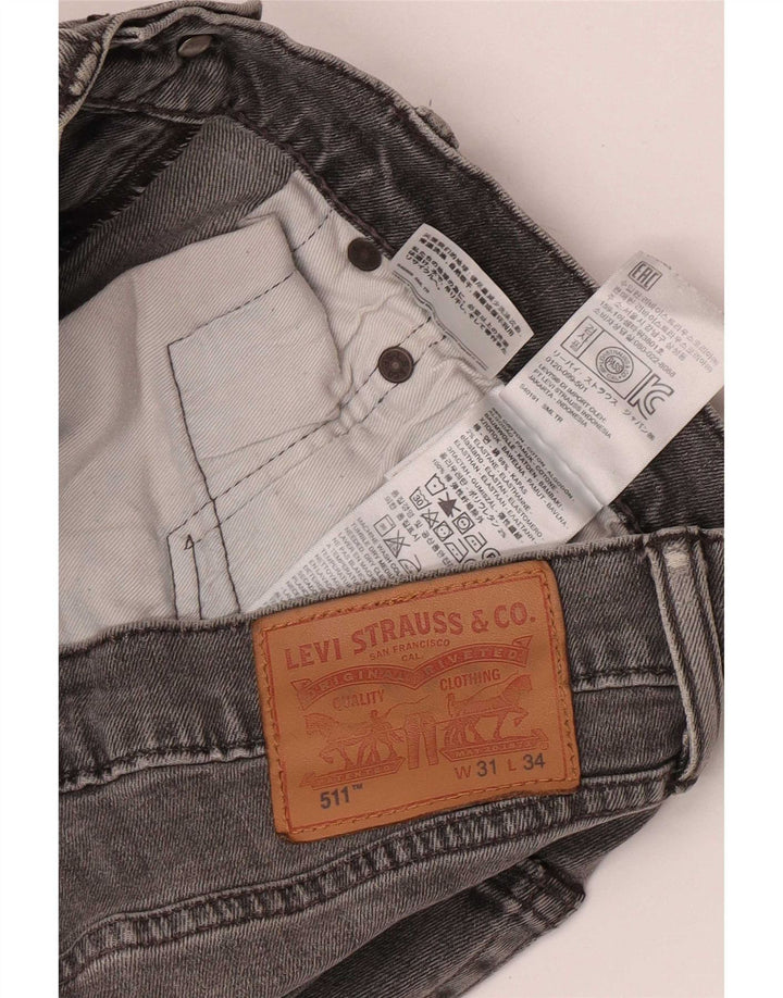 Levi's Jean Slim 511 Homme W31 L34 Gris Coton