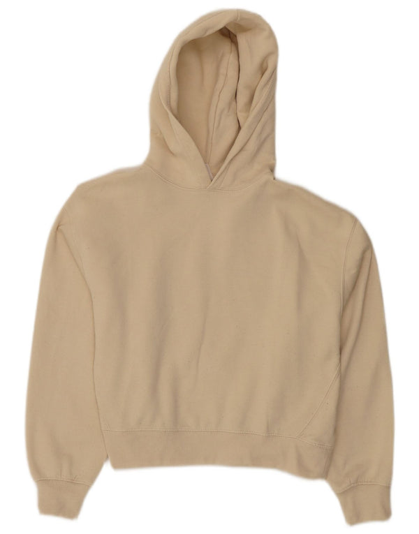 Zara Pull à capuche court pour fille 13-14 ans Beige Polyester