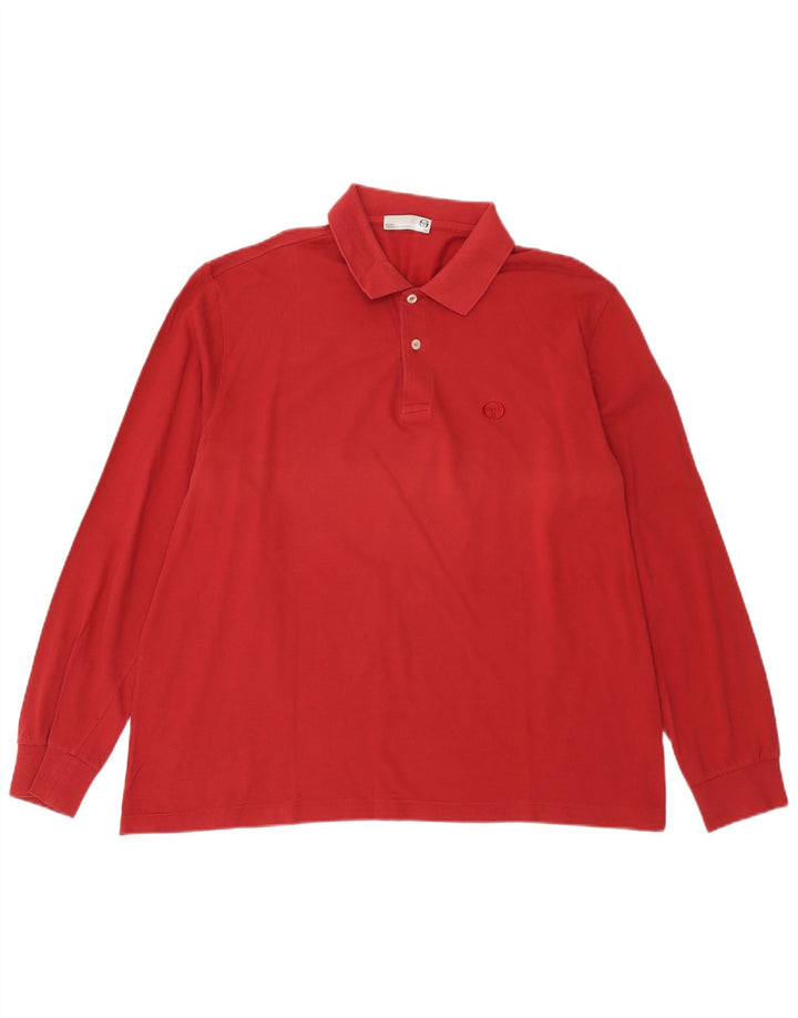 milano Polo à manches longues pour hommes, grand rouge