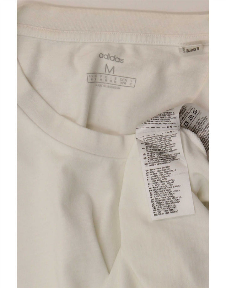 Adidas T-Shirt Homme Blanc Moyen Coton