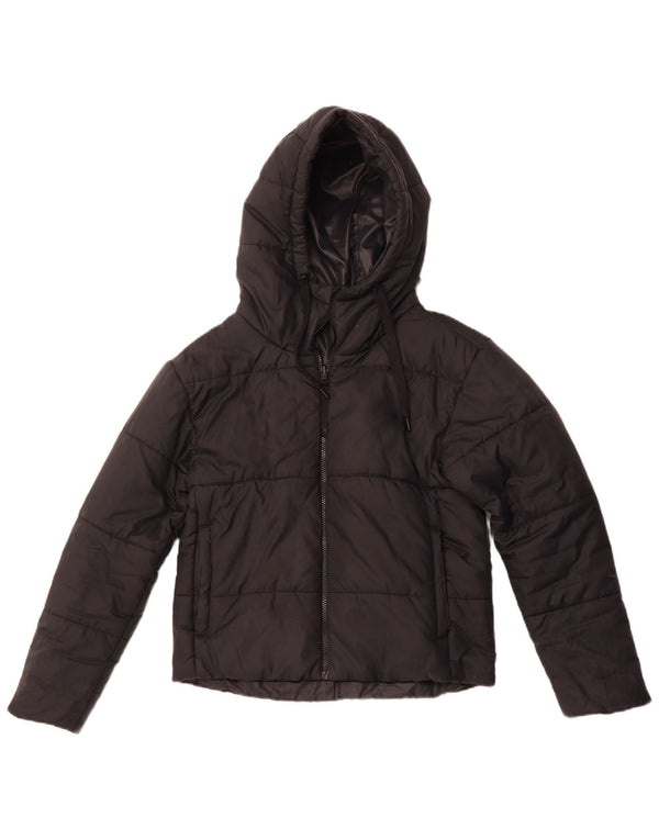 NIKE Veste matelassée réversible à capuche pour femme UK 10 Small Noir Polyester