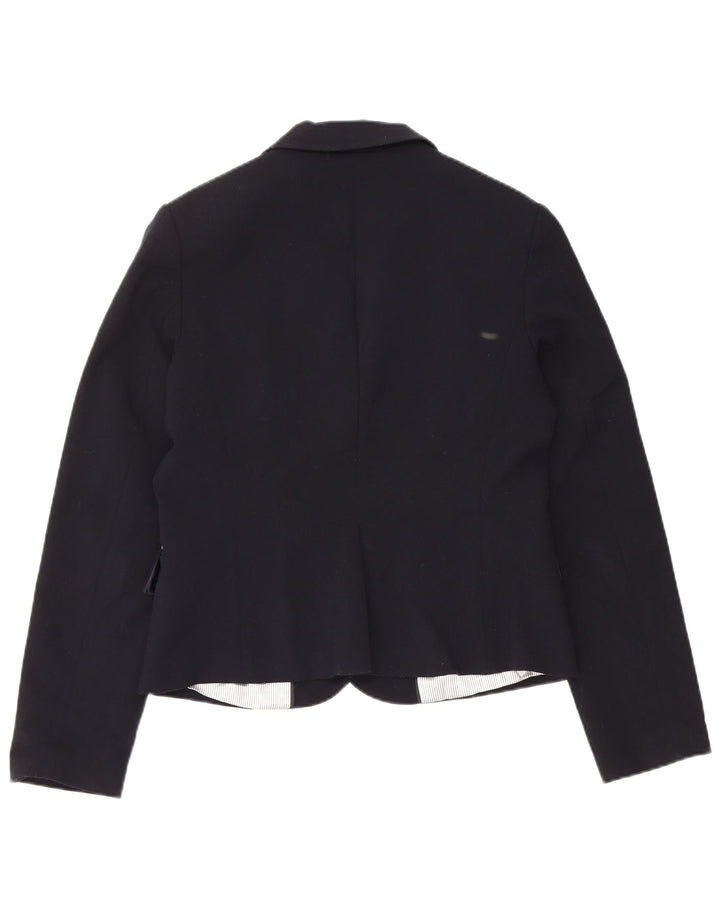 CALVIN KLEIN Veste blazer à 2 boutons pour femme UK 14 Bleu marine moyen