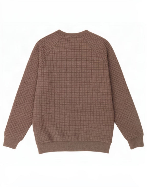 Zara Homme Sweatshirt Jumper XL Gris Carreaux Polyester