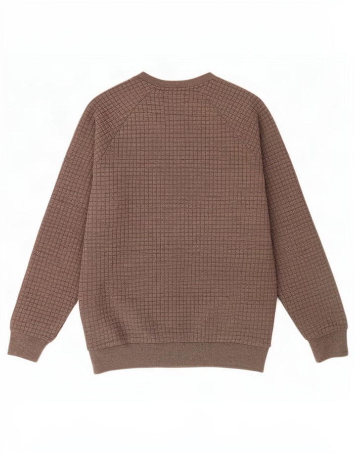 Zara Homme Sweatshirt Jumper XL Gris Carreaux Polyester