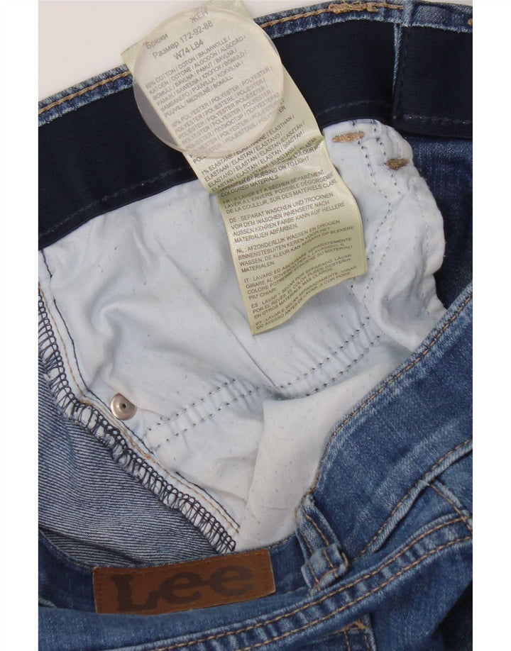 Lee Jean droit taille moyenne pour femme, coupe régulière, W29 L33, coton bleu