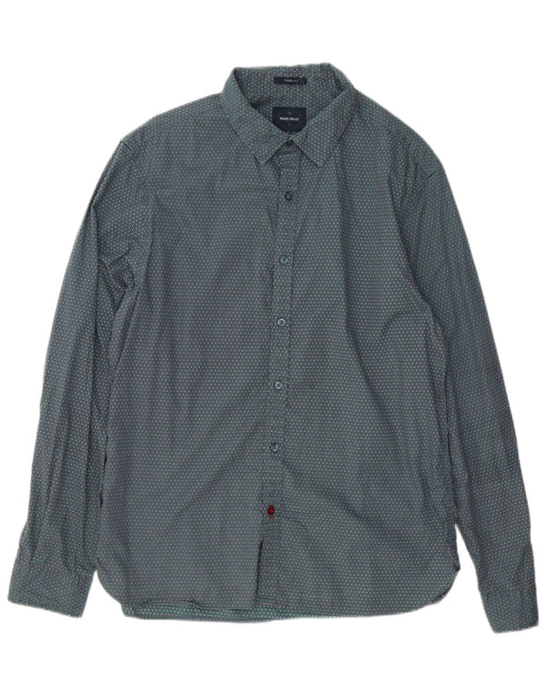 Chemise Homme White Stuff Large Coton Géométrique Vert