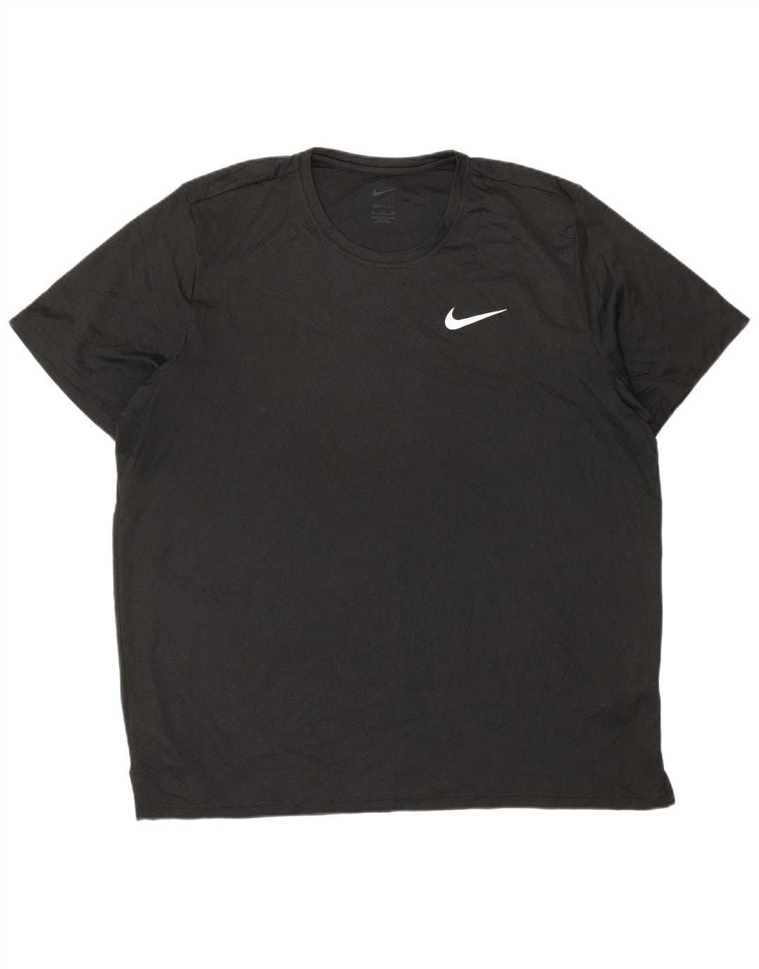 NIKE Hommes Dri Fit T-Shirt Haut XL Noir Polyester