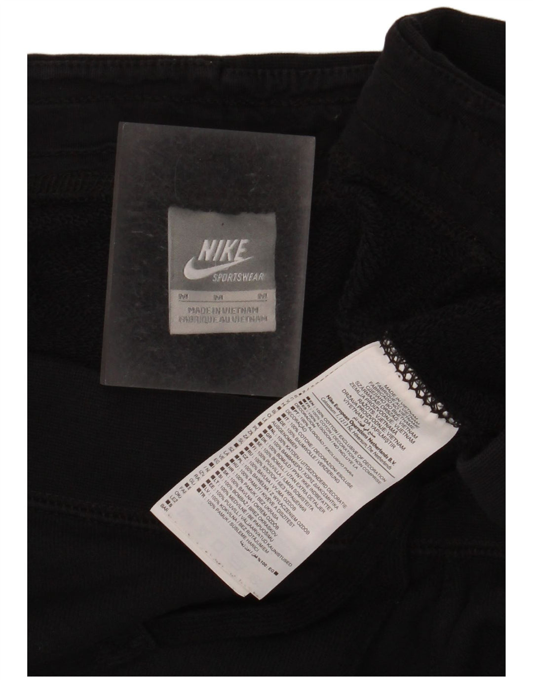 Pantalon de survêtement Nike pour femme UK 14 en coton noir moyen