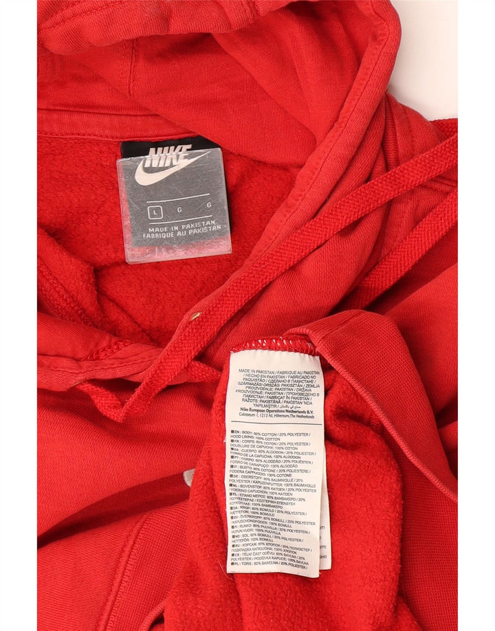 Nike Pull à capuche pour homme en coton rouge Large