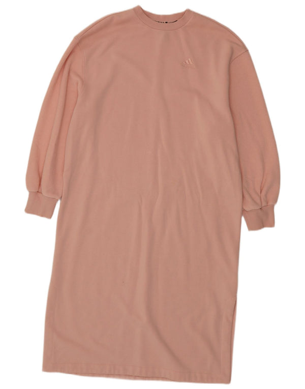 Adidas Robe pull surdimensionnée pour femme UK 8/10 Petit coton rose