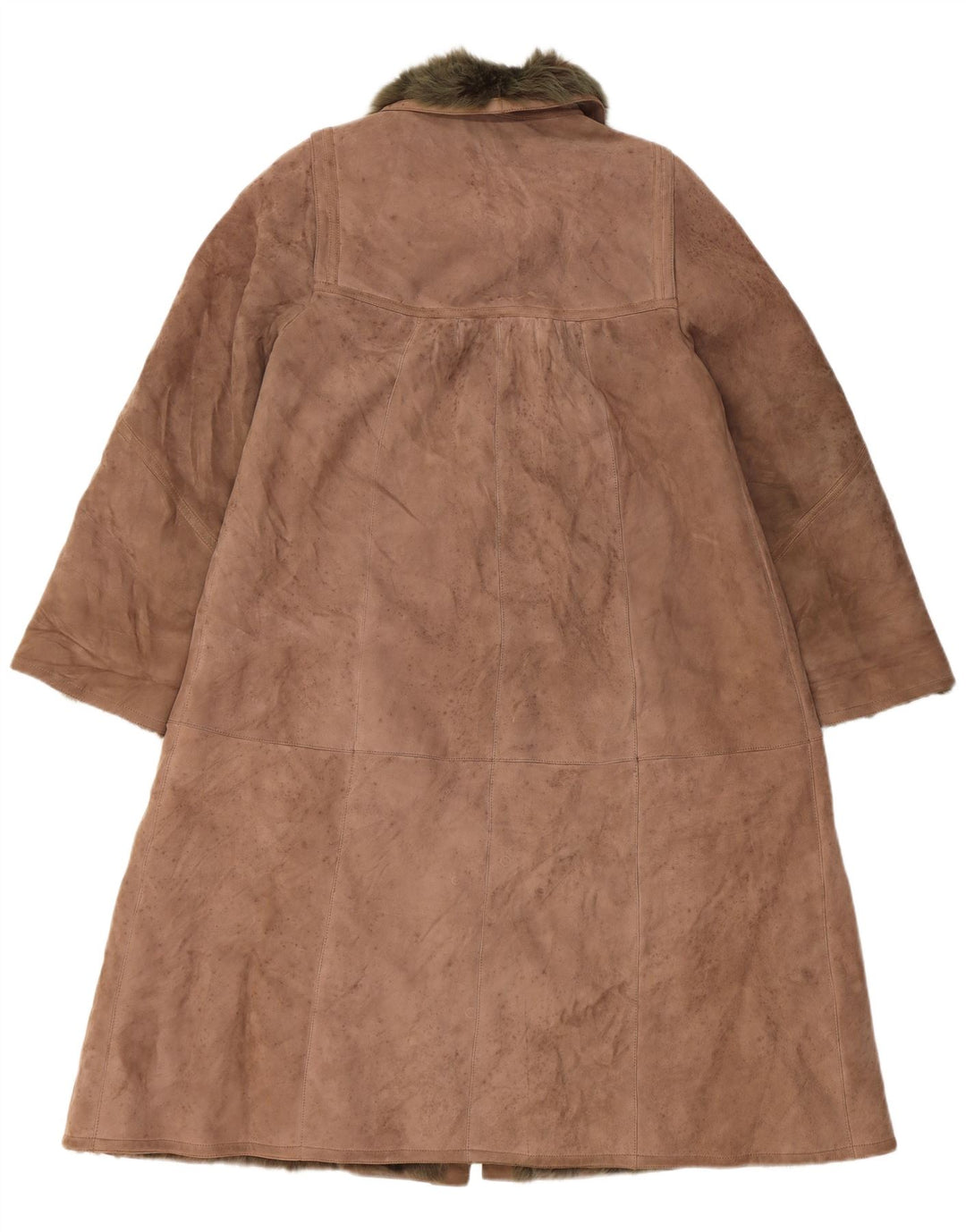 VINTAGE Manteau en peau de mouton femme UK 14 Grand Beige