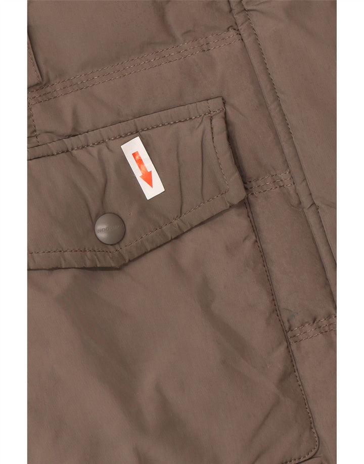 Woolrich Manteau rembourré à capuche pour femme UK 6 XS Gris Polyester Hiver