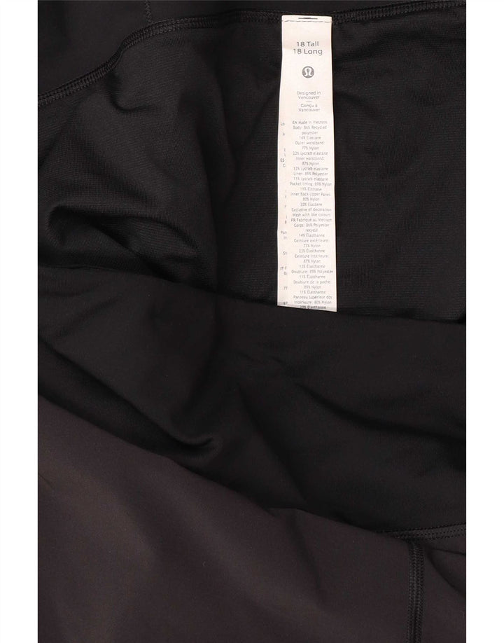 Lululemon Short de sport pour femme US 18 2XL Noir Polyester