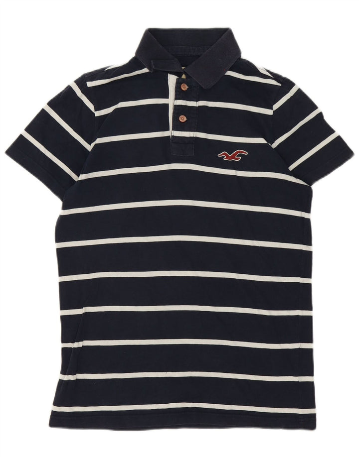 Hollister Polo Homme Petit Bleu Marine Rayé