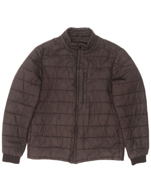 Zara Veste matelassée pour homme UK 40 Large Noir Polyamide