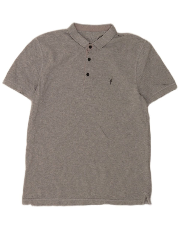 All Saints Polo Homme Gris Moyen Coton