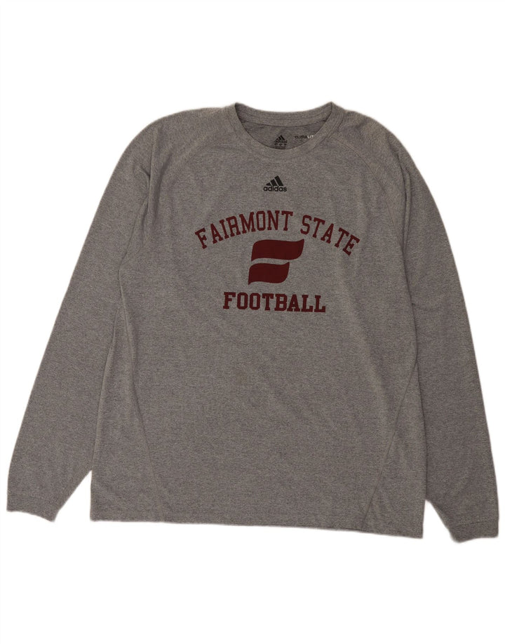 Adidas Hommes Fairmont Graphic Top Manches Longues XL Gris Polyester