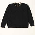J. CREW Womens Sweatshirt Jumper UK 16 Large Black Cotton Vintage J. Crew and Second-Hand J. Crew from Messina Hembry 